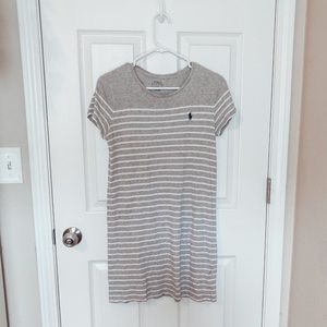 POLO Gray + White Striped Dress